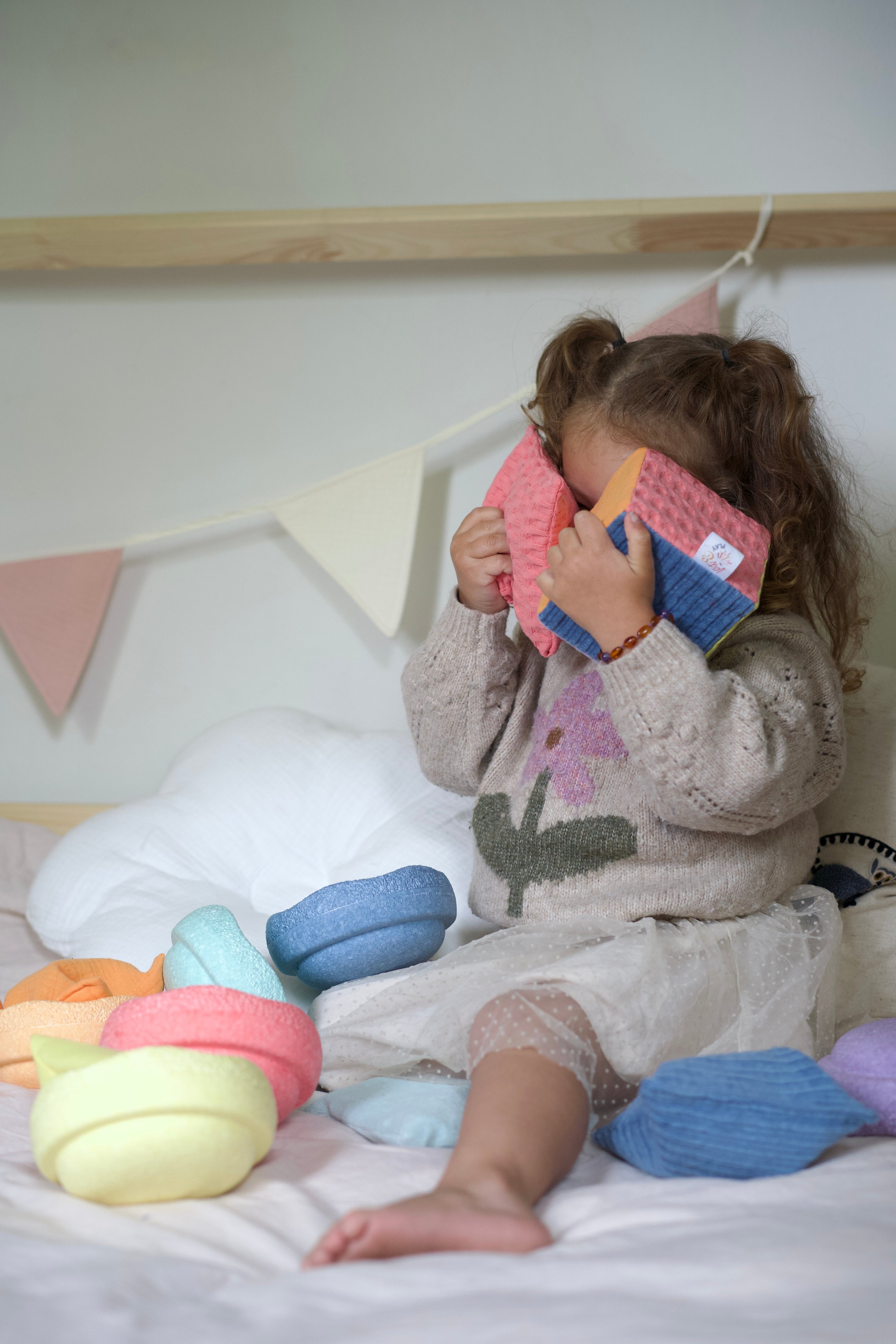 Pastellfarbene sensorische Sitzsäcke