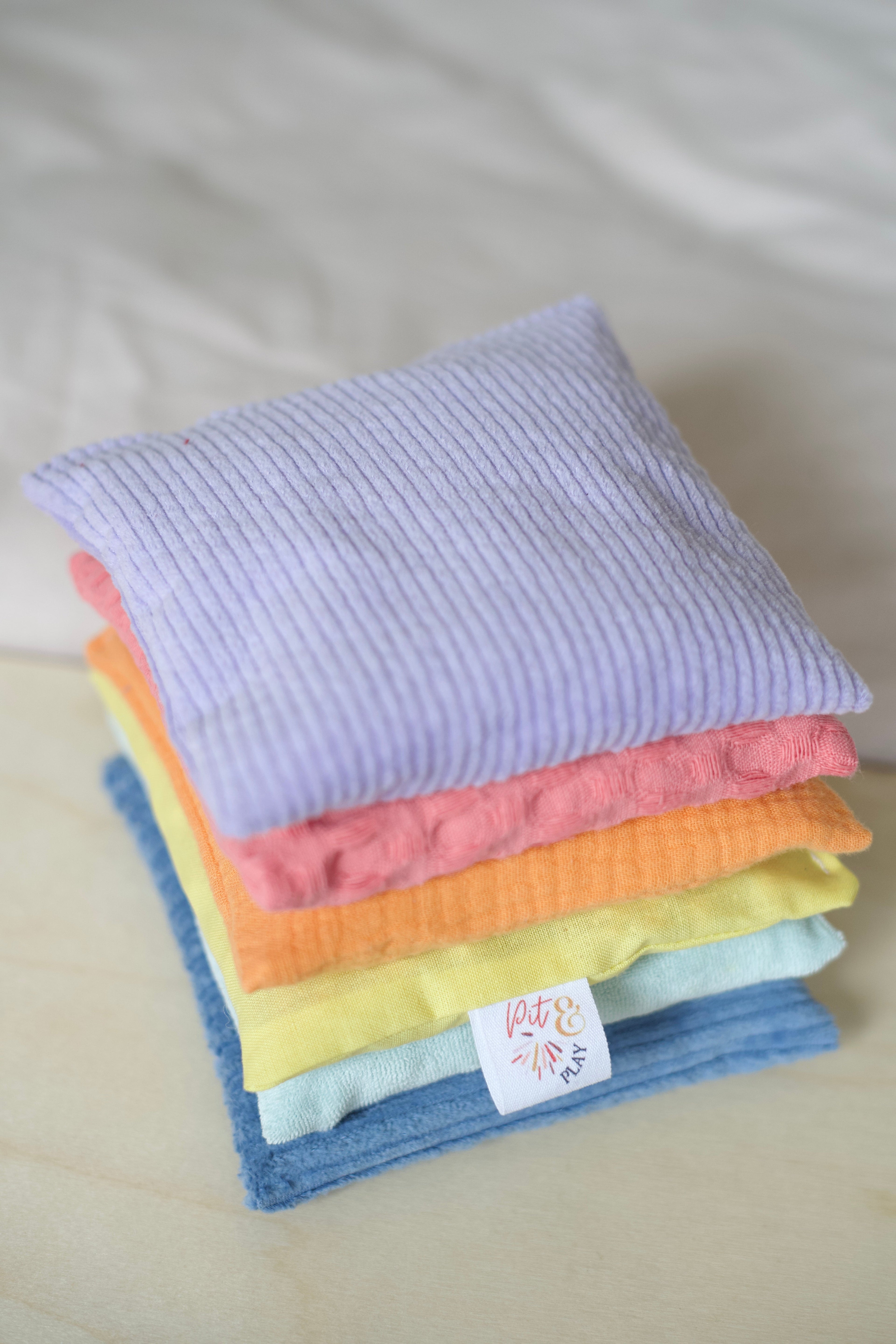 Pastellfarbene sensorische Sitzsäcke